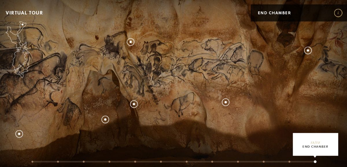 Lions in the Chauvet cave, last chamber.