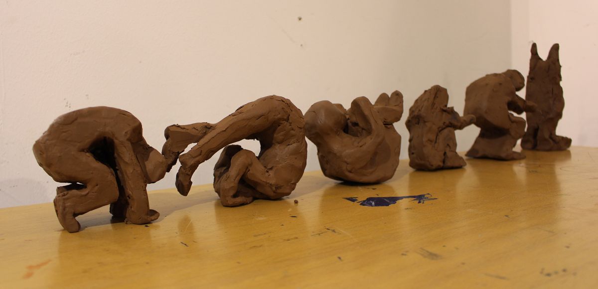 Jump: figures in motion, collective sculpture.