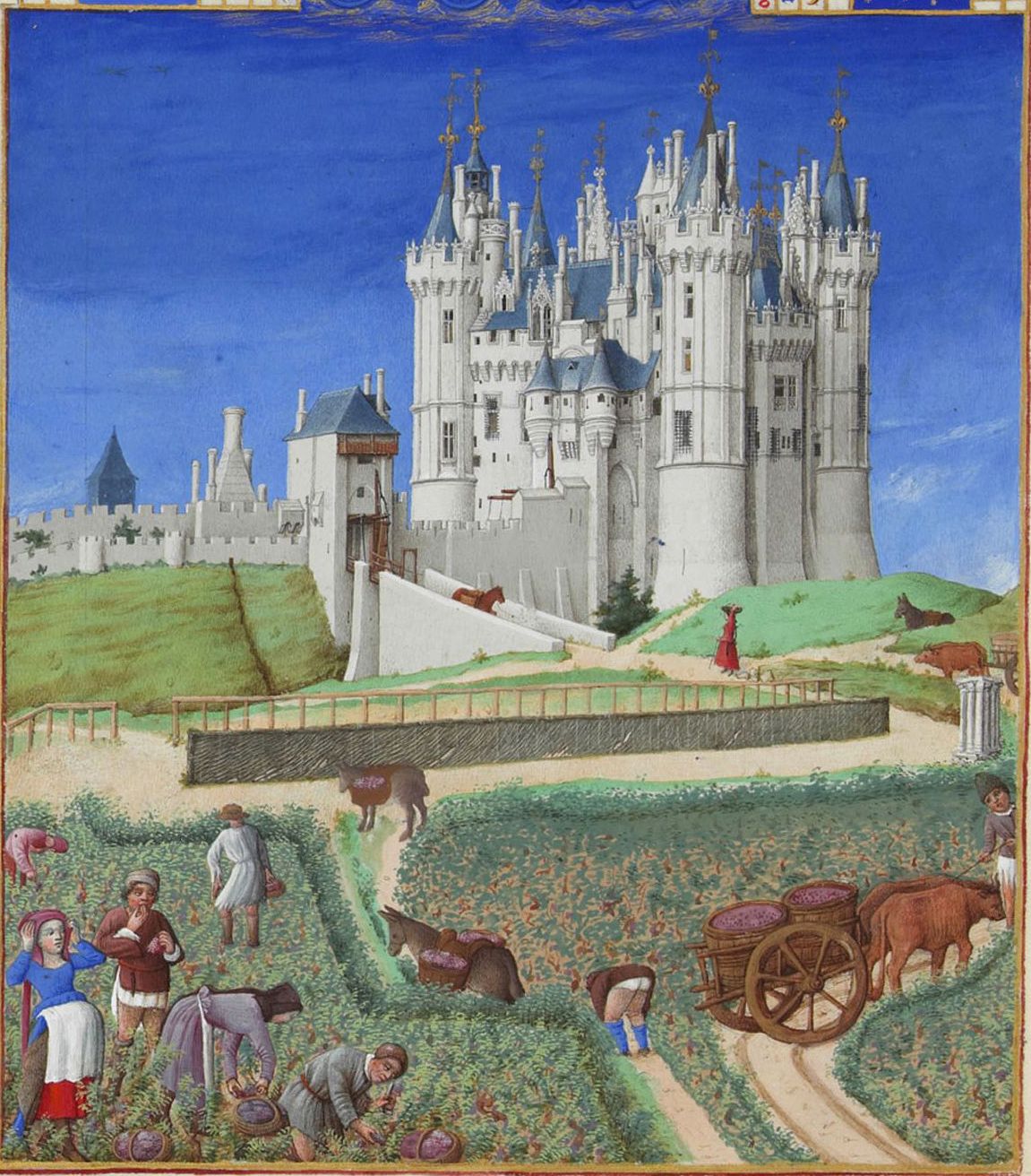 Très Riches Heures du Duc de Berry - September by the Limbourg brothers, 1416.