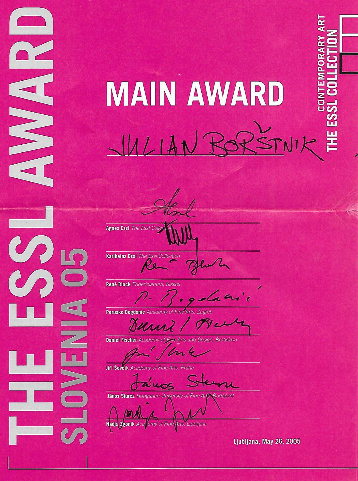 ESSL Award 2005 Jury