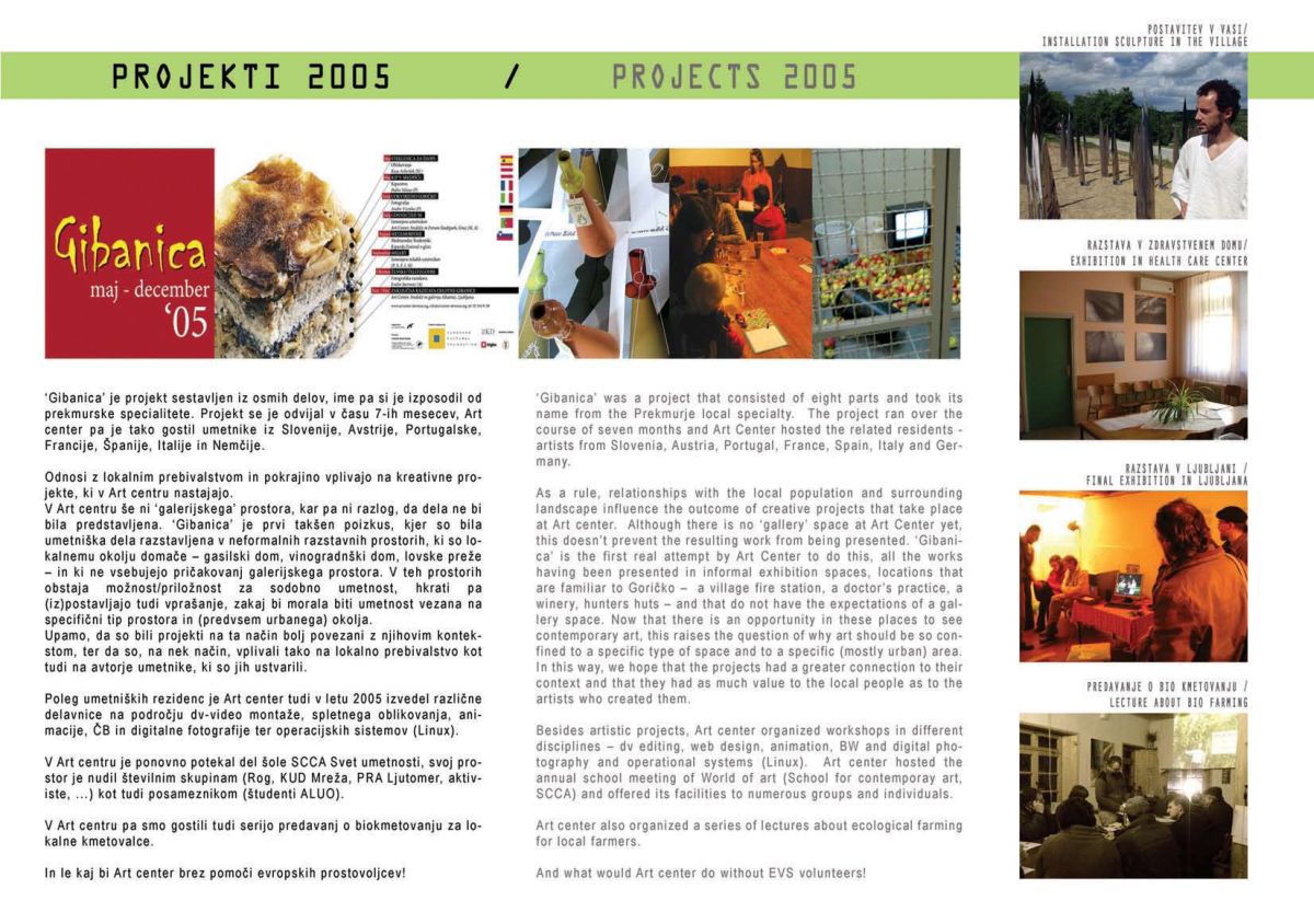 ART CENTER: program of 2005
